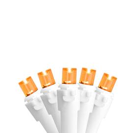 Northlight 191296025652 50ct Orange Led Wide Angle Outdoor Christmas Lights - White Wire