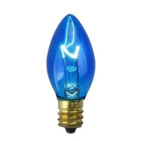 Northlight 191296038270 Pack Of 25 Incandescent C7 Blue Christmas Replacement Bulbs