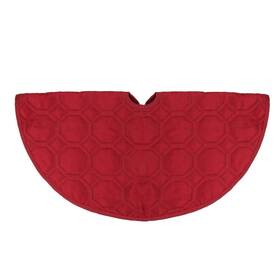 Northlight 191296143264 18 Inch Solid Red Quilted Christmas Decorative Mini Tree Skirt