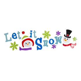 Northlight 191296913553 21-piece Let It Snow Santa And Snowman Gel Christmas Window