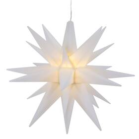 Northlight 191296923408 Lot Of 3 Moravian 12 Inch Star White Led Lighted Hanging Christmas Decoration