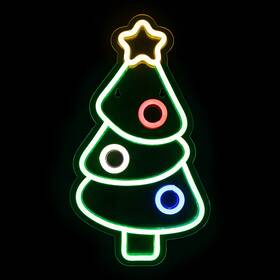 Northlight 191296944694 15 Inch Led Lighted Neon Style Christmas Tree Window Silhouette