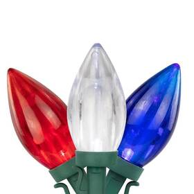 Northlight 191296973892 Patriotic Led C9 Christmas Lights-red White And Blue-16 Ft