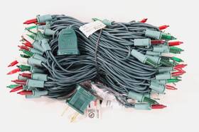 Northlight 257554142865 Red Clear Frosted And Green Mini Christmas Lights44 Set Of 100