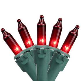 Northlight 313037225293 Set Of 100 Red Mini Christmas Lights 2.5 Inch Spacing With Green Wire