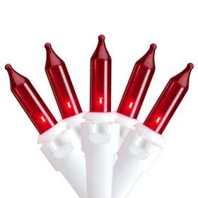 32602018 Northlight Set Of 50 Red Mini Christmas Lights 2.5 Inch Spacing - White Wire