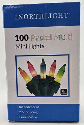32737515 Northlight Lot Of 2 100 Multi-color Mini Christmas Lights Green Wire