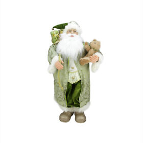 31421812 Northlight 32inch St. Patricks Irish Santa Christmas Figure Teddy Bear Gift Bag