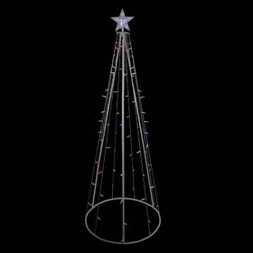 33376374 Northlight 6ft Multi-color Led Lighted Cone Tree Outdoor Christmas Decoration