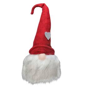 33530871 Northlight 21 Gnome Bendable Red Felt Hat With Grey Heart Accent Christmas Decor
