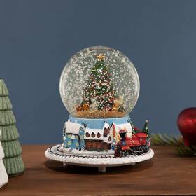 34297022 Northlight 16.5 Inch Christmas Tree Musical Water Globe Snow Blowing Table Top Decor