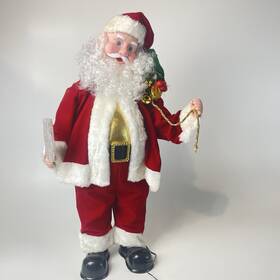 34316602 Northlight Standing Curly Beard Santa Christmas Figure With Presents And Star Lights Up 26 Inch