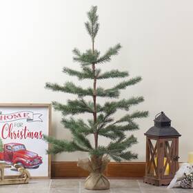 34316718 Northlight 3-foot Ponderosa Pine Artificial Christmas Tree Jute Base Unlit