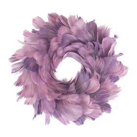 34868398 Northlight Layered Feather Christmas Wreath - 10 Inch Purple Unlit