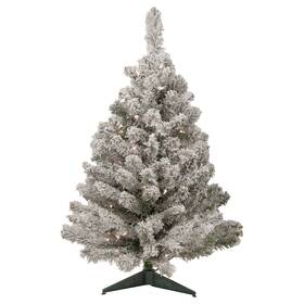 34908474 Northlight 3ft Heavily Flocked Madison Pine Medium Artificial Christmas Tree