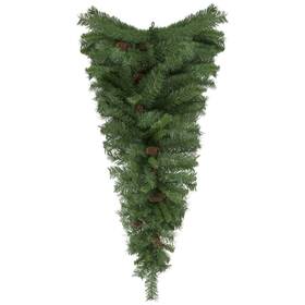 34908602 Northlight 42 Inch Black River Pine Artificial Christmas Teardrop Swag Cones