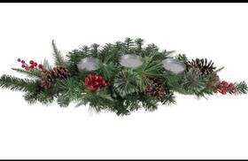 34936412 Northlight 32 Inch Decorated Artificial Pine Christmas Candle Holder Centerpiece