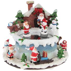 35243137 Northlight 6 Inch Animated And Musical Santa Claus Christmas Ice Skating Scene