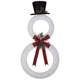 35250573 Northlight 48 Inch Led Lighted Wreath Snowman Outdoor Christmas Decoration
