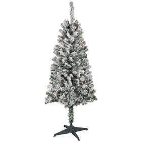 Northlight 35353098 4ft Pre-lit Flocked Pine Artificial Christmas Tree Clear Lights