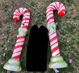 35735061 Northlight 2 Blow Mold Christmas Candy Canes