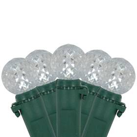 35755110 Northlight Led G12 Berry Christmas Lights - 16ft Green Wire Pure White 50 Ct