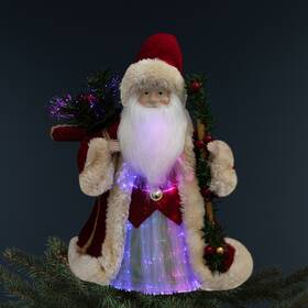 35771111 Northlight Lighted Color-changing Fiber Optic Santa Claus Christmas Tree Topper