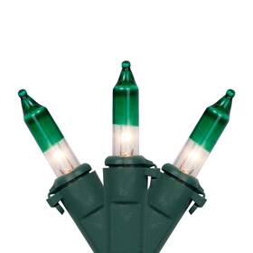 35835466 Northlight Mini Christmas Light Set - Clear With Green Tip 10ft Wire
