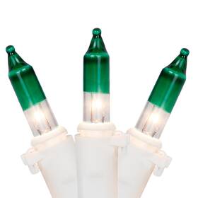 Northlight 35835467 Mini Christmas Light Set - Clear With Green Tip 10ft White Wire