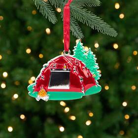 Northlight 35846310 Camping Tent With Campfire Christmas Ornament - 3.25 Inch