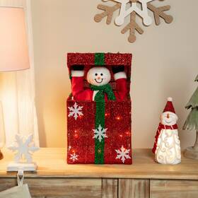 35847149 Northlight Led Lighted Animated And Musical Snowman Gift Box Christmas