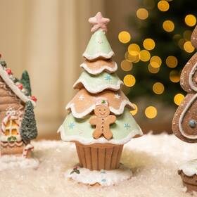 35847229 Northlight Gingerbread Cupcake Christmas Tree Decoration - 9.5 Inch