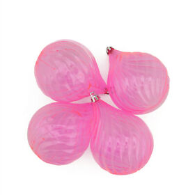 Northlight 4 Bubblegum Pink Finial Drop Shatterproof Christmas Ornaments 4.5inch