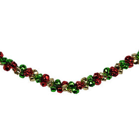 33406632 Northlight 5foot X 1inch Green Red Festive Jingle Bell Artificial Christmas Garland