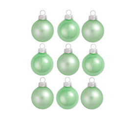Northlight 9ct Matte Pearl Mint Green Glass Ball Christmas Ornaments 2inch 50mm
