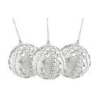 K36317  Northlight White And Silver Rhinestone Glitter Shatterproof 257554182656