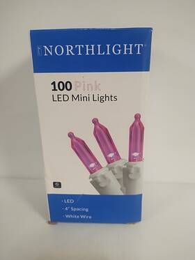 Nl02506 Northlight New 50 Led Mini Christmas Lights - Pink 33ft White Wire 100ct