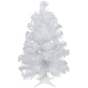 Northlight Seasonal 093422865760 18 Inch X 13 White Glimmer Iridescent Spruce Artificial Christmas Tree