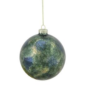Northlight Seasonal 191296001816 Regal Peacock Mercury Glass Green Christmas Ball Ornament 4.75 Inch