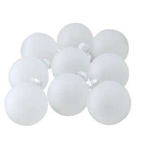 Northlight Seasonal 191296006798 9ct Clear Frosted Matte Christmas Glass Ball Ornaments 2.5 Inch 65mm
