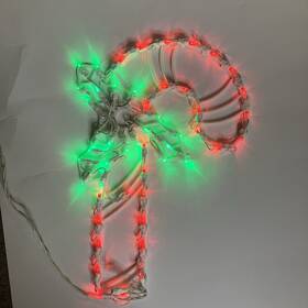 Northlight Seasonal 191296010221 18 Inch Led Lighted Candy Cane Christmas Window Silhouette Decoration