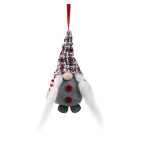 Northlight Seasonal 191296022392 6.25 Inch Tiny Christmas Santa Gnome With Plaid Hat And Striped Arms