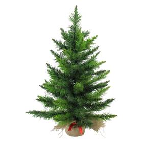 Northlight Seasonal 191296042819 24 Inch Mini Balsam Pine Artificial Christmas Tree In Burlap Base - Unlit