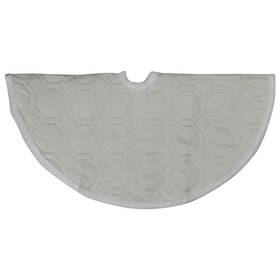 Northlight Seasonal 191296143257 18 Inch Solid Cream White Quilted Christmas Decorative Mini Tree Skirt