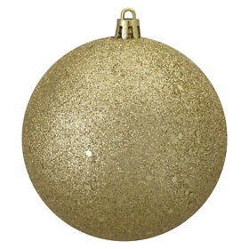 Northlight Vegas Gold Glitter Shatterproof Christmas Ball Ornament 4inch