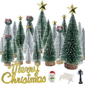 Noti-0005 Notigat Miniature Christmas Pine Tree Mini Bottle Brush Trees Table Top Vil
