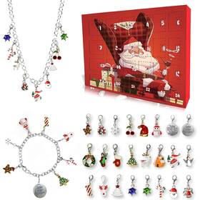 Novernat 760948153748 Charm Bracelet Advent Calendar 2024 Diy Making Kit 24 Days Christmas