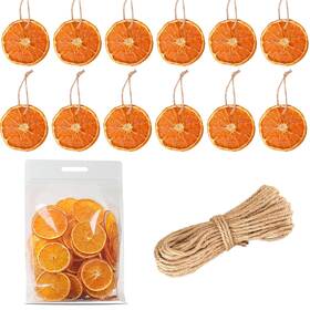 Dos-1 Nsxc 30 Pcs Dried Orange Slices With 30pcs Hemp Rope Christmas Wreath