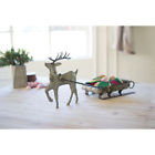 Ntm1106 Kalalou Galvanized Deer With Serving Cart 841628135145