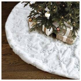Nuogic 755526482976 36inch White Christmas Tree Skirt - For 5ft 6ft 7ft Xmas Snowflake Chris
